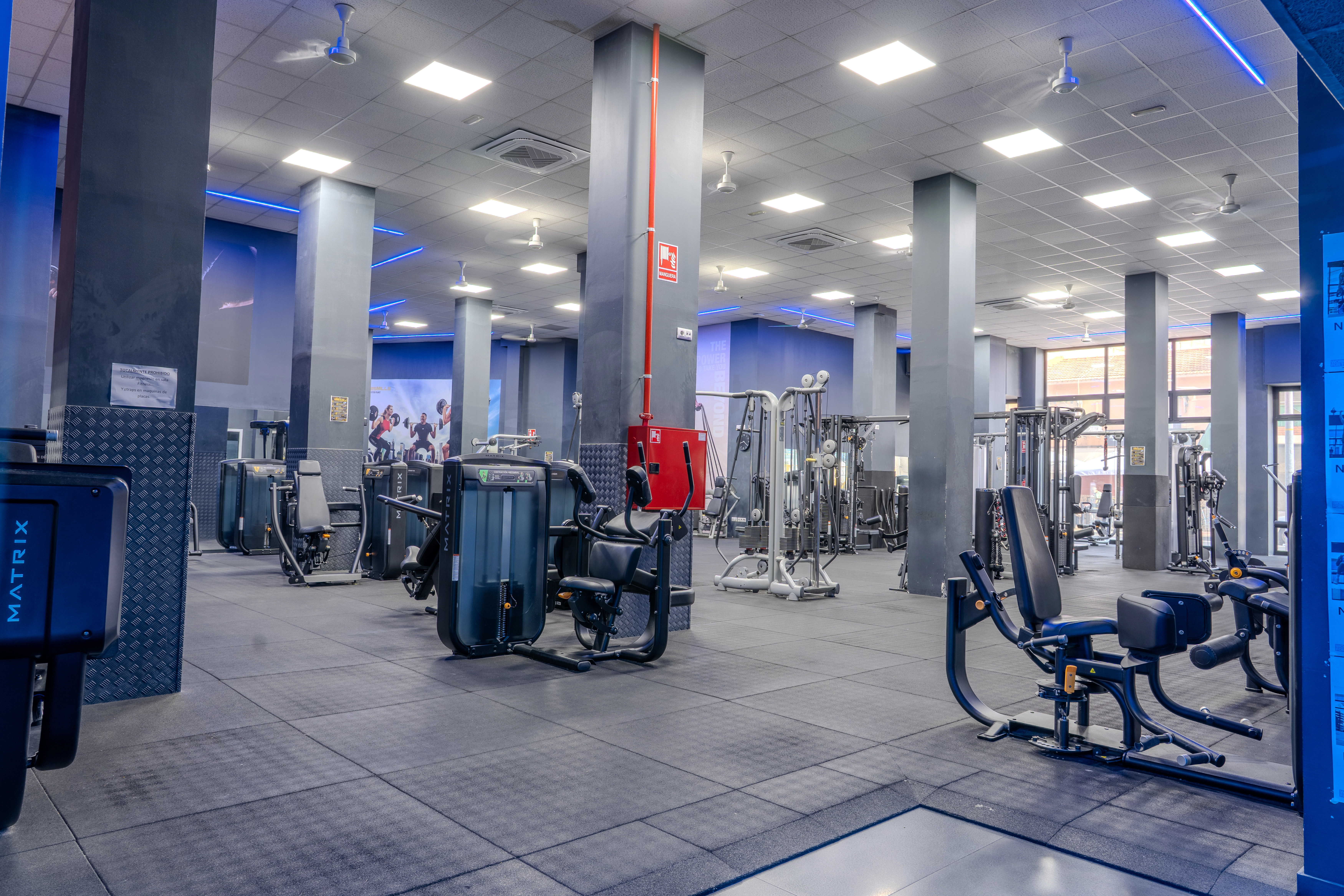 Sala fitness panorámica de Gym Doris